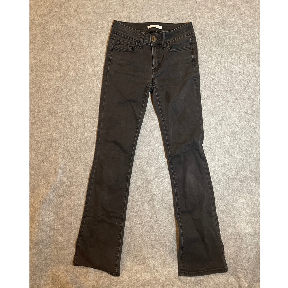 So Low Rise Bootcut Jeans Faded Black Denim Size 3/26W Y2K Style